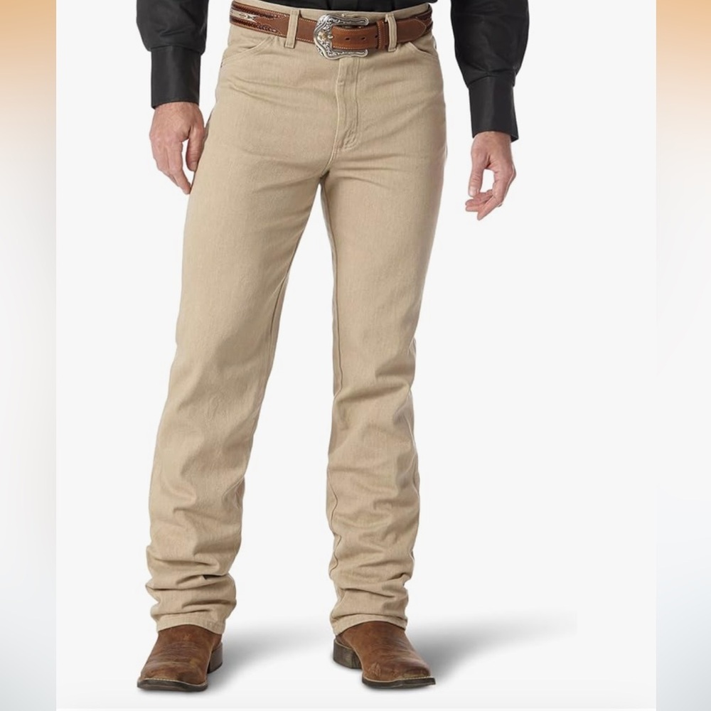 Wrangler cowboy cut tan jean 32x32